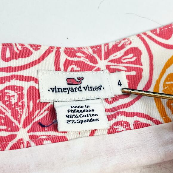 Vineyard Vines Citrus Lemon Slice Mini Short Skirt Pink & Orange - Picture 4 of 4